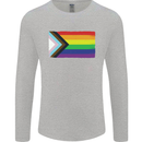 LGBTQ Flag Gay Pride Awareness Day LGBTQ Mens Long Sleeve T-Shirt Sports Grey