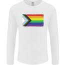 LGBTQ Flag Gay Pride Awareness Day LGBTQ Mens Long Sleeve T-Shirt White