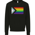 LGBTQ Flag Gay Pride Awareness Day LGBTQ Mens Sweatshirt Jumper Black