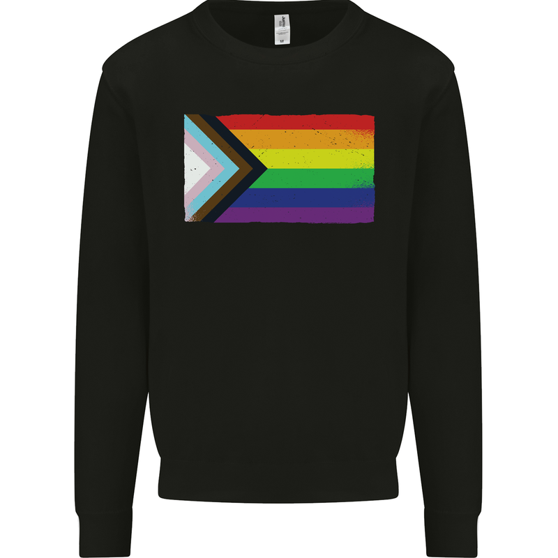 LGBTQ Flag Gay Pride Awareness Day LGBTQ Mens Sweatshirt Jumper Black