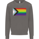 LGBTQ Flag Gay Pride Awareness Day LGBTQ Mens Sweatshirt Jumper Charcoal