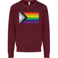 LGBTQ Flag Gay Pride Awareness Day LGBTQ Mens Sweatshirt Jumper Maroon