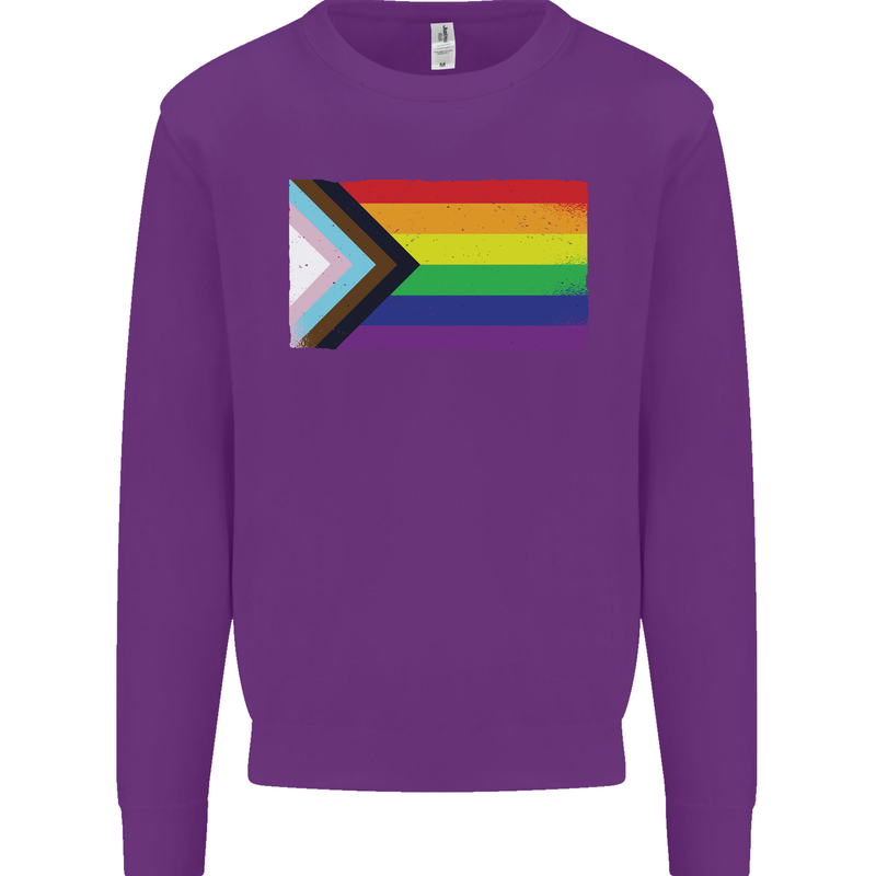 LGBTQ Flag Gay Pride Awareness Day LGBTQ Mens Sweatshirt Jumper Purple