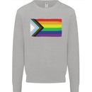 LGBTQ Flag Gay Pride Awareness Day LGBTQ Mens Sweatshirt Jumper Sports Grey