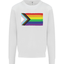 LGBTQ Flag Gay Pride Awareness Day LGBTQ Mens Sweatshirt Jumper White