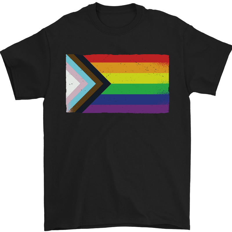 LGBTQ Flag Gay Pride Awareness Day LGBTQ Mens T-Shirt 100% Cotton Black