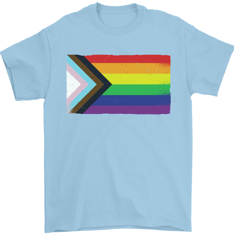 LGBTQ Flag Gay Pride Awareness Day LGBTQ Mens T-Shirt 100% Cotton Light Blue