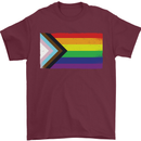 LGBTQ Flag Gay Pride Awareness Day LGBTQ Mens T-Shirt 100% Cotton Maroon