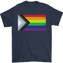 LGBTQ Flag Gay Pride Awareness Day LGBTQ Mens T-Shirt 100% Cotton Navy Blue