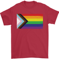LGBTQ Flag Gay Pride Awareness Day LGBTQ Mens T-Shirt 100% Cotton Red