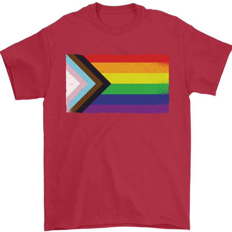 LGBTQ Flag Gay Pride Awareness Day LGBTQ Mens T-Shirt 100% Cotton Red