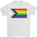 LGBTQ Flag Gay Pride Awareness Day LGBTQ Mens T-Shirt 100% Cotton White