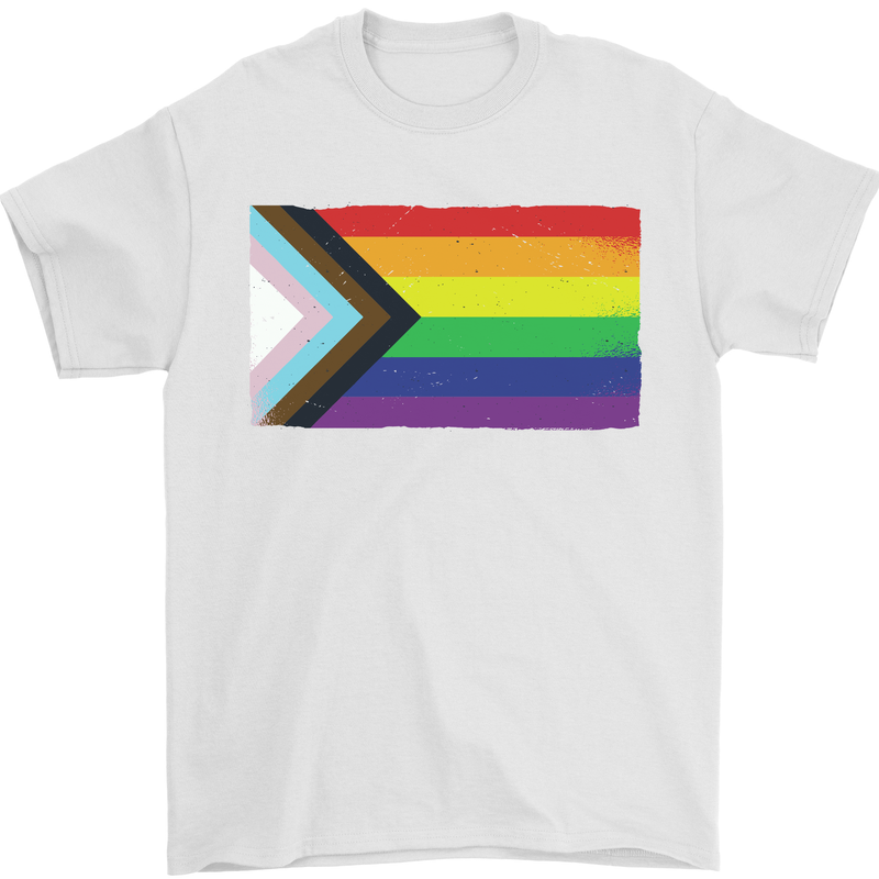 LGBTQ Flag Gay Pride Awareness Day LGBTQ Mens T-Shirt 100% Cotton White