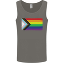 LGBTQ Flag Gay Pride Awareness Day LGBTQ Mens Vest Tank Top Charcoal
