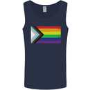 LGBTQ Flag Gay Pride Awareness Day LGBTQ Mens Vest Tank Top Navy Blue