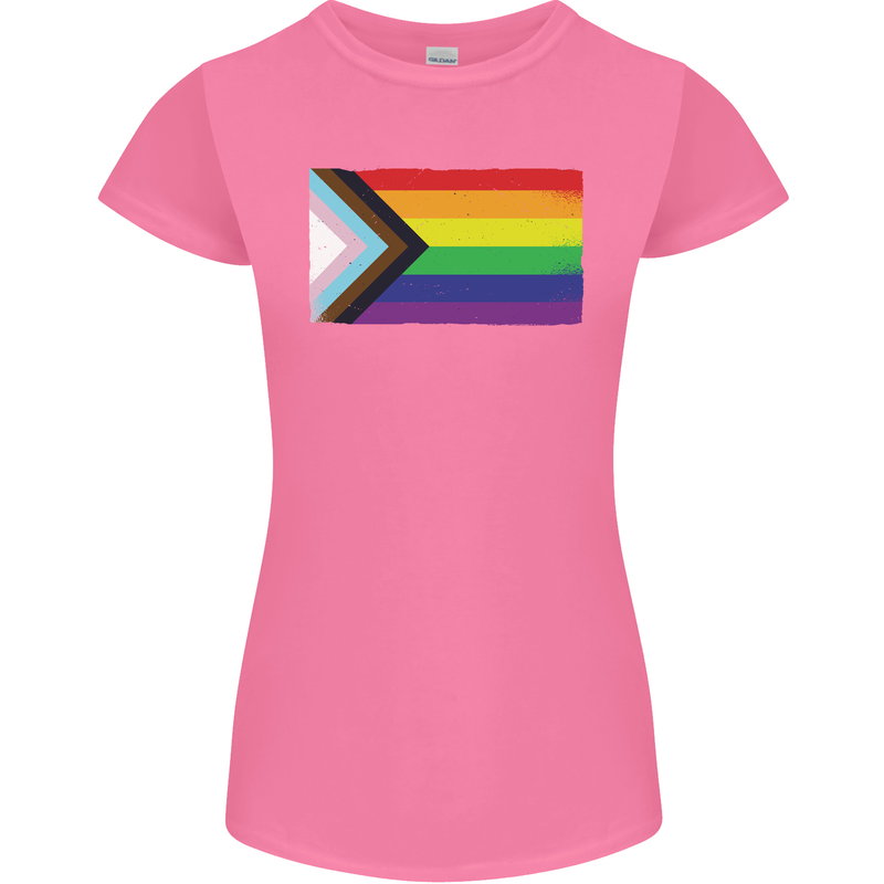 LGBTQ Flag Gay Pride Awareness Day LGBTQ Womens Petite Cut T-Shirt Azalea