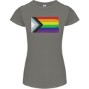 LGBTQ Flag Gay Pride Awareness Day LGBTQ Womens Petite Cut T-Shirt Charcoal