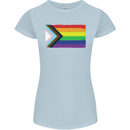 LGBTQ Flag Gay Pride Awareness Day LGBTQ Womens Petite Cut T-Shirt Light Blue