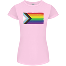LGBTQ Flag Gay Pride Awareness Day LGBTQ Womens Petite Cut T-Shirt Light Pink