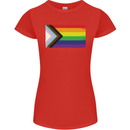 LGBTQ Flag Gay Pride Awareness Day LGBTQ Womens Petite Cut T-Shirt Red
