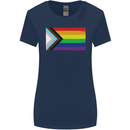 LGBTQ Flag Gay Pride Awareness Day LGBTQ Womens Wider Cut T-Shirt Navy Blue