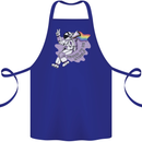 LGBT Astronaut Proud to Be Myself Cotton Apron 100% Organic Royal Blue