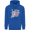 LGBT Astronaut Proud to Be Myself Mens 80% Cotton Hoodie Royal Blue