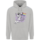 LGBT Astronaut Proud to Be Myself Mens 80% Cotton Hoodie Sports Grey