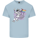 LGBT Astronaut Proud to Be Myself Mens Cotton T-Shirt Tee Top Light Blue