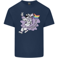 LGBT Astronaut Proud to Be Myself Mens Cotton T-Shirt Tee Top Navy Blue