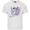 LGBT Astronaut Proud to Be Myself Mens Cotton T-Shirt Tee Top White