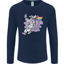 LGBT Astronaut Proud to Be Myself Mens Long Sleeve T-Shirt Navy Blue