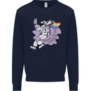 LGBT Astronaut Proud to Be Myself Mens Sweatshirt Jumper Navy Blue