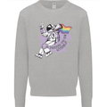 LGBT Astronaut Proud to Be Myself Mens Sweatshirt Jumper Sports Grey
