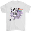 LGBT Astronaut Proud to Be Myself Mens T-Shirt Cotton Gildan White