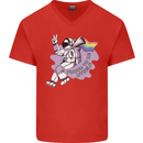 LGBT Astronaut Proud to Be Myself Mens V-Neck Cotton T-Shirt Red