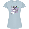 LGBT Astronaut Proud to Be Myself Womens Petite Cut T-Shirt Light Blue