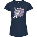 LGBT Astronaut Proud to Be Myself Womens Petite Cut T-Shirt Navy Blue
