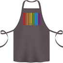 LGBT Barcode Gay Pride Day Awareness Cotton Apron 100% Organic Dark Grey