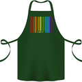 LGBT Barcode Gay Pride Day Awareness Cotton Apron 100% Organic Forest Green
