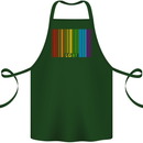 LGBT Barcode Gay Pride Day Awareness Cotton Apron 100% Organic Forest Green