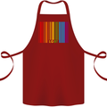 LGBT Barcode Gay Pride Day Awareness Cotton Apron 100% Organic Maroon