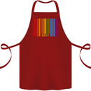 LGBT Barcode Gay Pride Day Awareness Cotton Apron 100% Organic Maroon