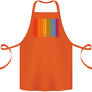 LGBT Barcode Gay Pride Day Awareness Cotton Apron 100% Organic Orange