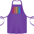 LGBT Barcode Gay Pride Day Awareness Cotton Apron 100% Organic Purple