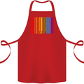 LGBT Barcode Gay Pride Day Awareness Cotton Apron 100% Organic Red