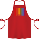 LGBT Barcode Gay Pride Day Awareness Cotton Apron 100% Organic Red