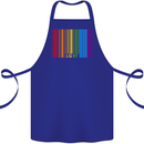LGBT Barcode Gay Pride Day Awareness Cotton Apron 100% Organic Royal Blue
