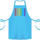 LGBT Barcode Gay Pride Day Awareness Cotton Apron 100% Organic Turquoise