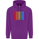 LGBT Barcode Gay Pride Day Awareness Mens 80% Cotton Hoodie Purple